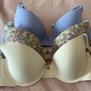 3 Lucky Brand Demi Bras 36C